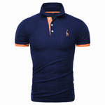 Dropshipping 13 Colors Brand Quality Cotton Polos Men Embroidery Polo Giraffe Shirt Men Casual Patchwork Male Tops Clothing Men